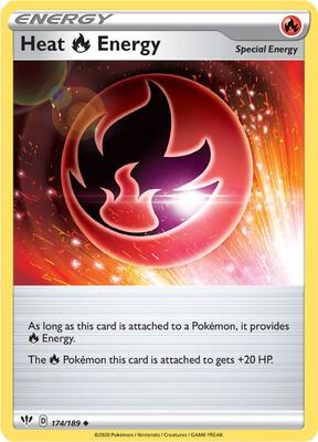 Heat R Energy card from SWSH03: Darkness Ablaze