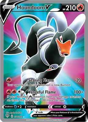 Houndoom V (Full Art) card from SWSH03: Darkness Ablaze