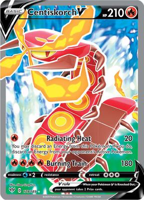 Centiskorch V (Full Art) card from SWSH03: Darkness Ablaze