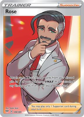 Rose (Full Art) card from SWSH03: Darkness Ablaze