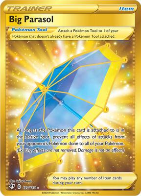 Big Parasol (Secret) card from SWSH03: Darkness Ablaze
