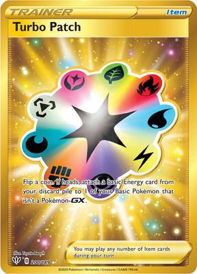 Turbo Patch (Secret) card from SWSH03: Darkness Ablaze