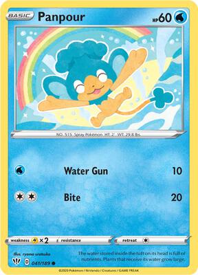 Panpour card from SWSH03: Darkness Ablaze