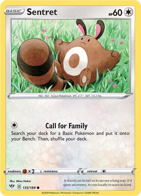 Sentret card from SWSH03: Darkness Ablaze