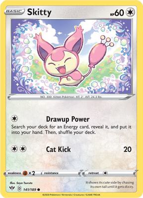 Skitty card from SWSH03: Darkness Ablaze