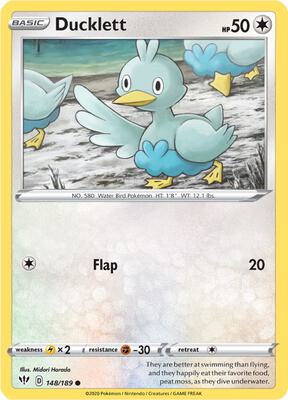 Ducklett card from SWSH03: Darkness Ablaze