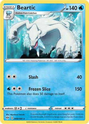 Beartic card from SWSH03: Darkness Ablaze