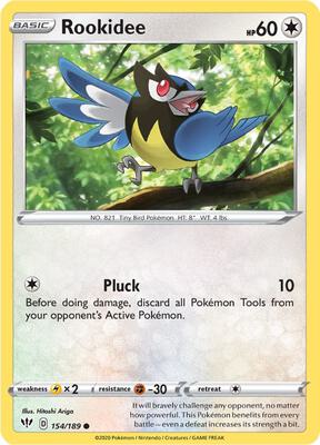 Rookidee card from SWSH03: Darkness Ablaze