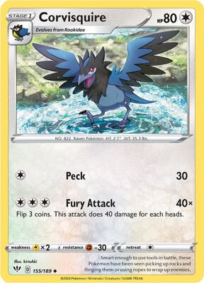 Corvisquire card from SWSH03: Darkness Ablaze