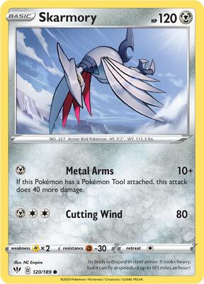 Skarmory card from SWSH03: Darkness Ablaze