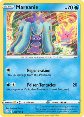 Mareanie card from SWSH03: Darkness Ablaze