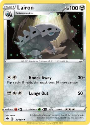 Lairon card from SWSH03: Darkness Ablaze