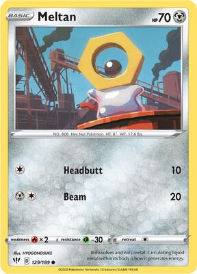 Meltan card from SWSH03: Darkness Ablaze