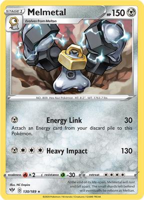 Melmetal card from SWSH03: Darkness Ablaze