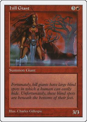 Hill Giant card from Fifth Edition
