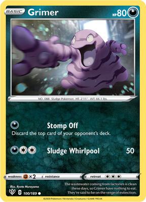 Grimer card from SWSH03: Darkness Ablaze