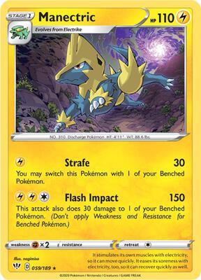 Manectric card from SWSH03: Darkness Ablaze