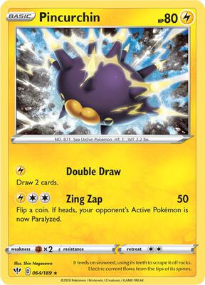 Pincurchin card from SWSH03: Darkness Ablaze