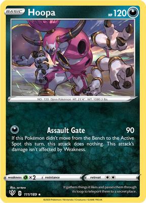 Hoopa card from SWSH03: Darkness Ablaze