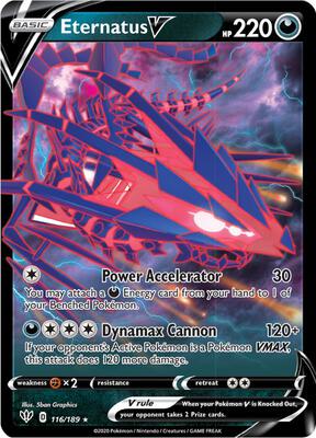 Eternatus V card from SWSH03: Darkness Ablaze