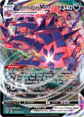 Eternatus VMAX card from SWSH03: Darkness Ablaze