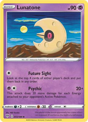 Lunatone card from SWSH03: Darkness Ablaze