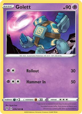 Golett card from SWSH03: Darkness Ablaze
