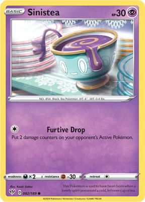 Sinistea card from SWSH03: Darkness Ablaze