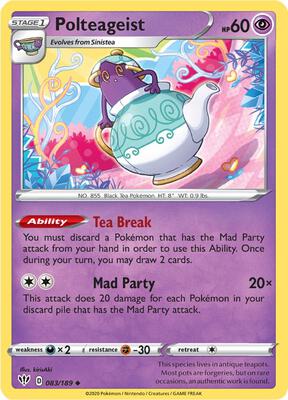 Polteageist card from SWSH03: Darkness Ablaze