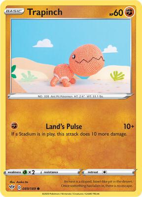Trapinch card from SWSH03: Darkness Ablaze