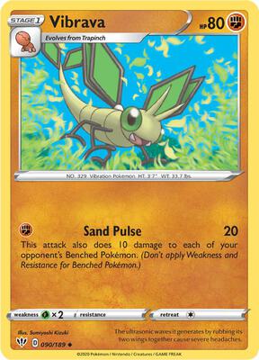 Vibrava card from SWSH03: Darkness Ablaze