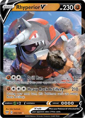 Rhyperior V card from SWSH03: Darkness Ablaze