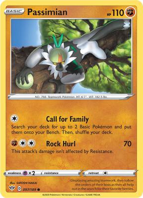 Passimian card from SWSH03: Darkness Ablaze