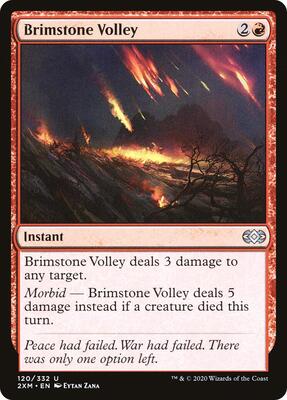 Brimstone Volley card from Double Masters