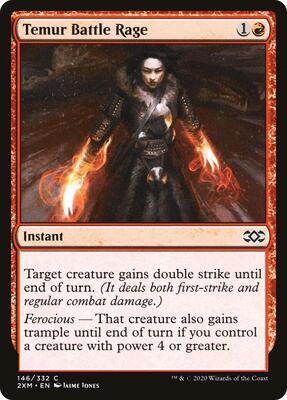 Temur Battle Rage card from Double Masters
