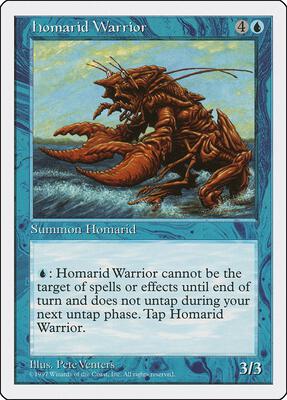 Homarid Warrior card from Fifth Edition
