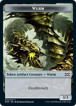 Wurm (029) Token card from Double Masters