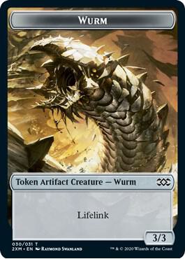 Wurm (030) Token card from Double Masters