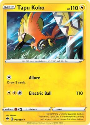 Tapu Koko - 061/189 (Non-Holo) card from Deck Exclusives