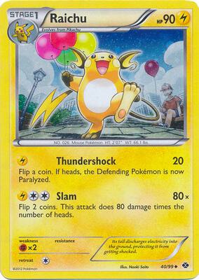 Raichu - 40/99 (Cosmos Holo) card from Blister Exclusives