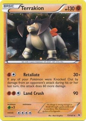 Terrakion - 73/101 (Cosmos Holo) card from Blister Exclusives