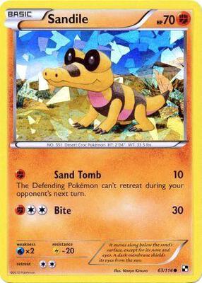 Sandile - 63/114 (Cracked Ice Holo) card from Miscellaneous Cards & Products