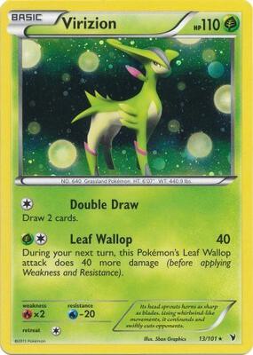 Virizion - 13/101 (Cosmos Holo) card from Blister Exclusives