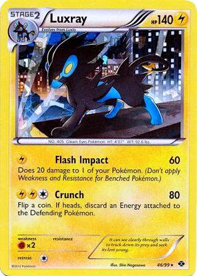 Luxray - 46/99 (Cracked Ice Holo) card from Blister Exclusives