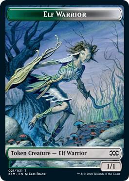 Elf Warrior // Germ Double-Sided Token card from Double Masters