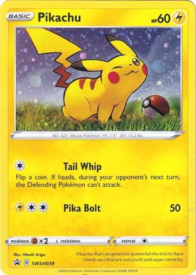 Pikachu - SWSH039 card from SWSH: Sword & Shield Promo Cards