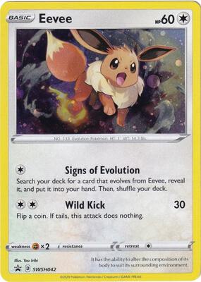 Eevee - SWSH042 card from SWSH: Sword & Shield Promo Cards