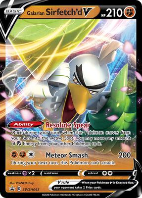 Galarian Sirfetch'd V - SWSH043 card from SWSH: Sword & Shield Promo Cards