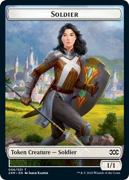 Soldier // Squirrel Double-Sided Token card from Double Masters
