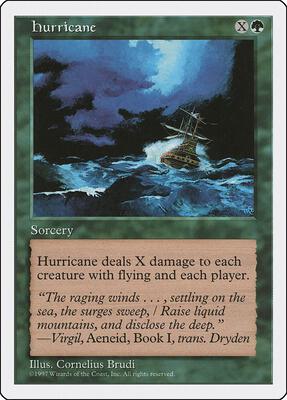 Hurricane card from Fifth Edition